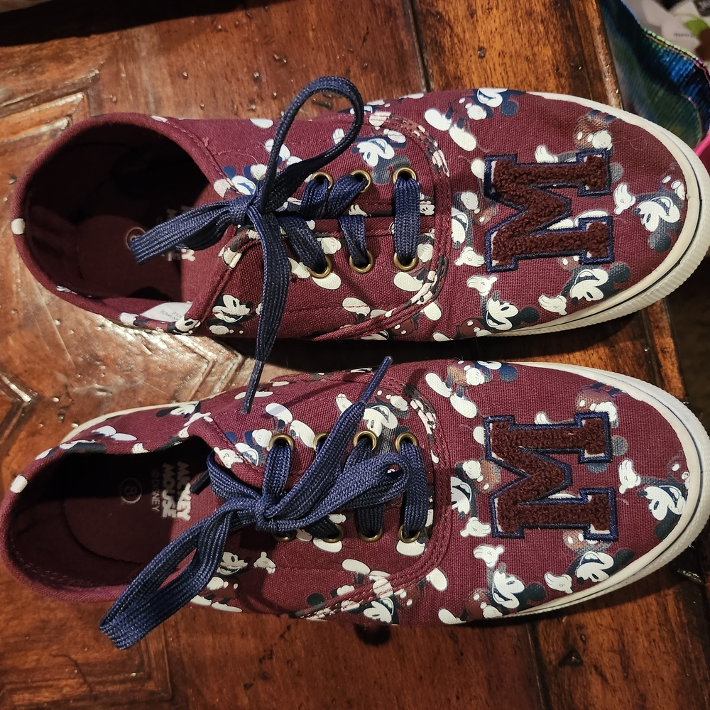 Disney Red and Blue Sneakers with Unique Design
